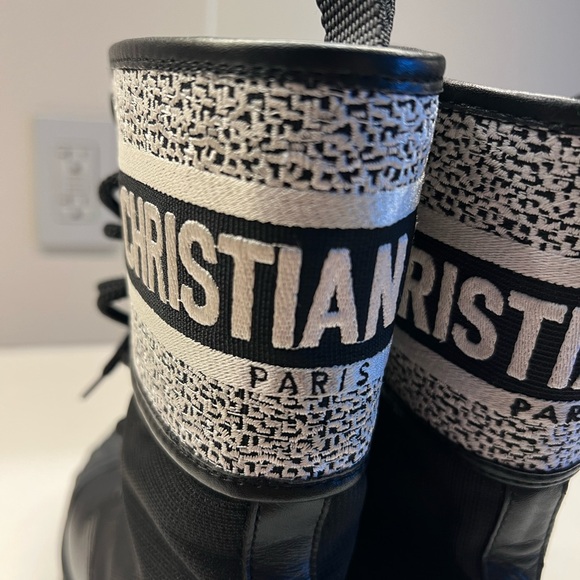Dior Black and White Combat Boots - Picture 8 of 8